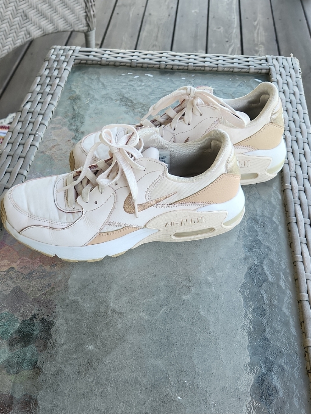 Nike Women's Light Pink & Beige Low-Top Sneakers